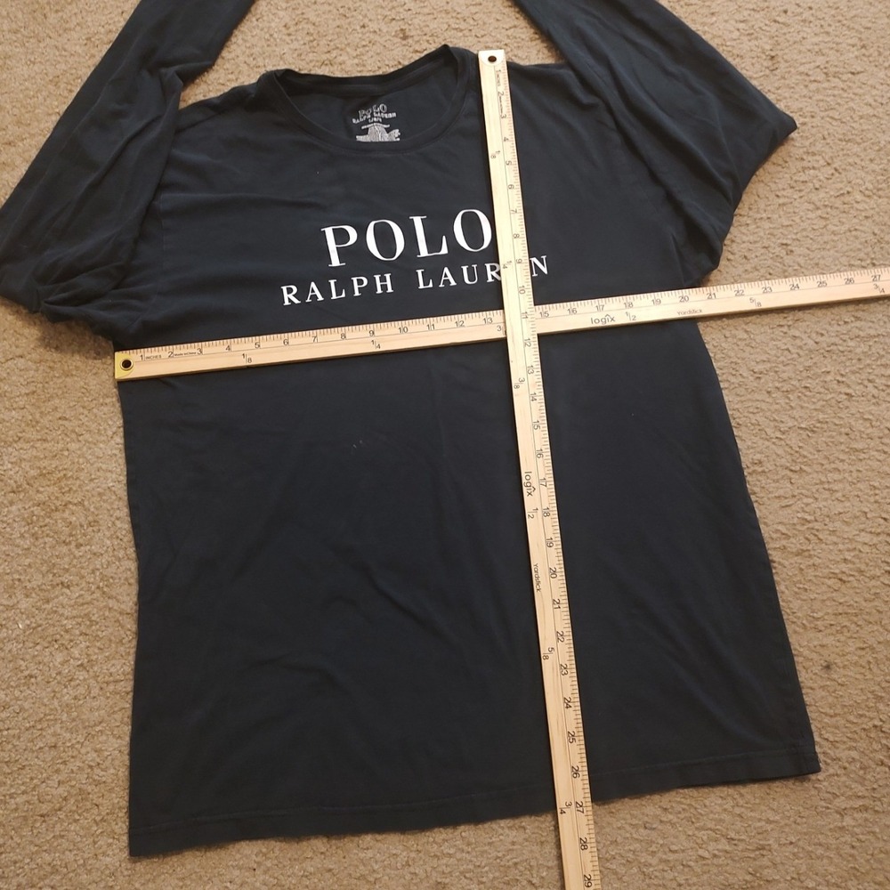Polo Ralph Lauren Long Sleeve T-Shirt Womens L Navy Blue Excellent Graphic Tee